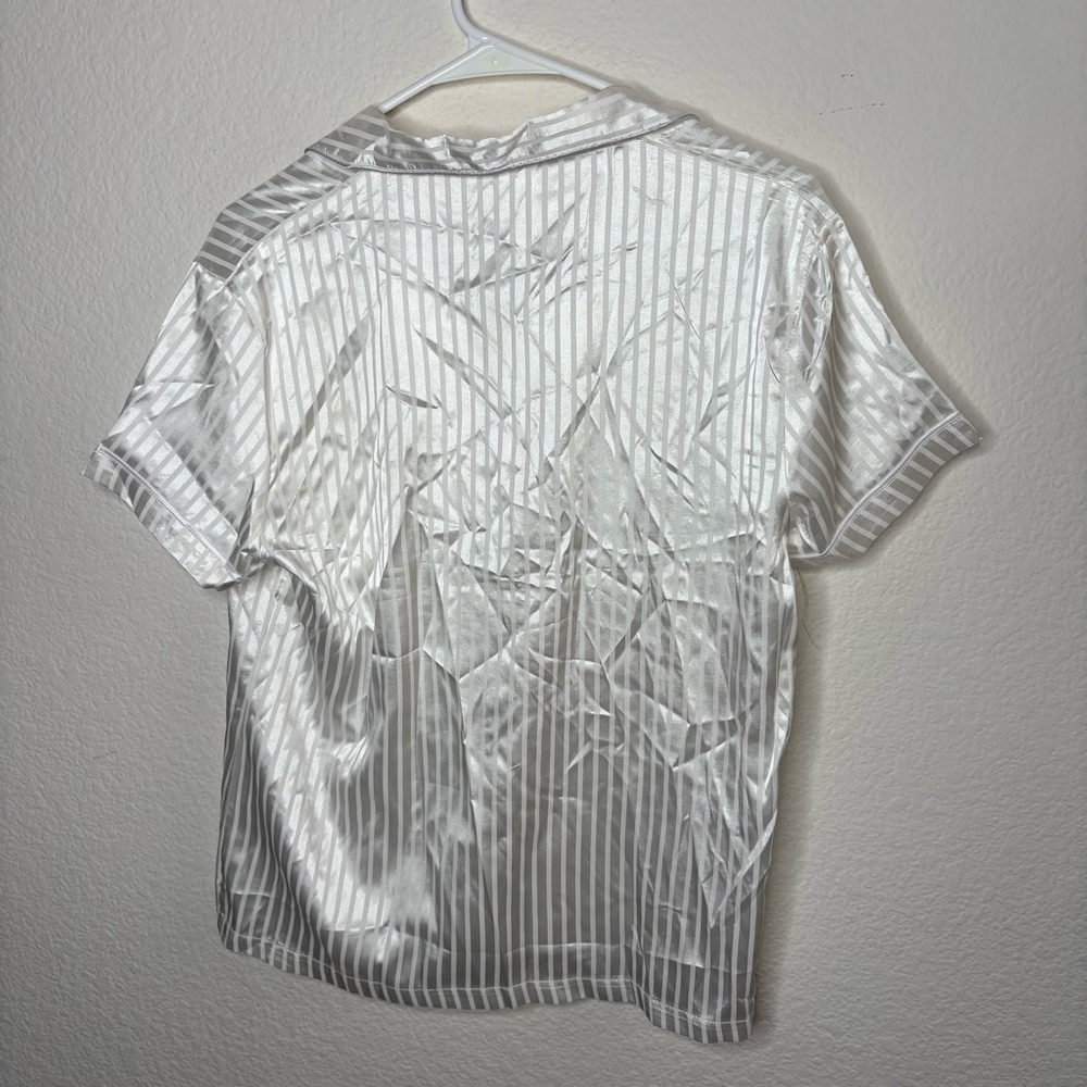 Women's White Striped Sleepwear Set - Picture 5 of 9